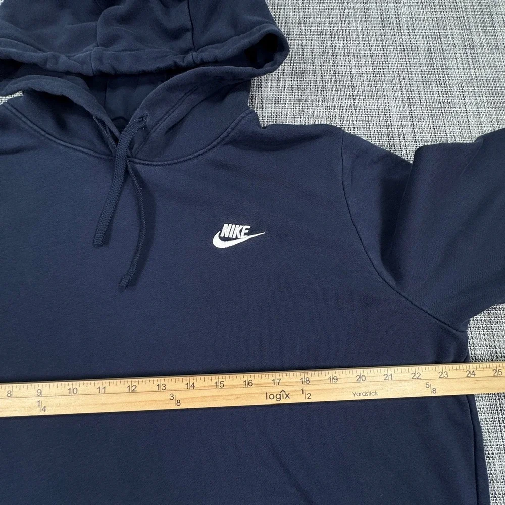 Nike Womens Sportswear Club Fleece Pullover Hoodie Navy Blue XL Athletic